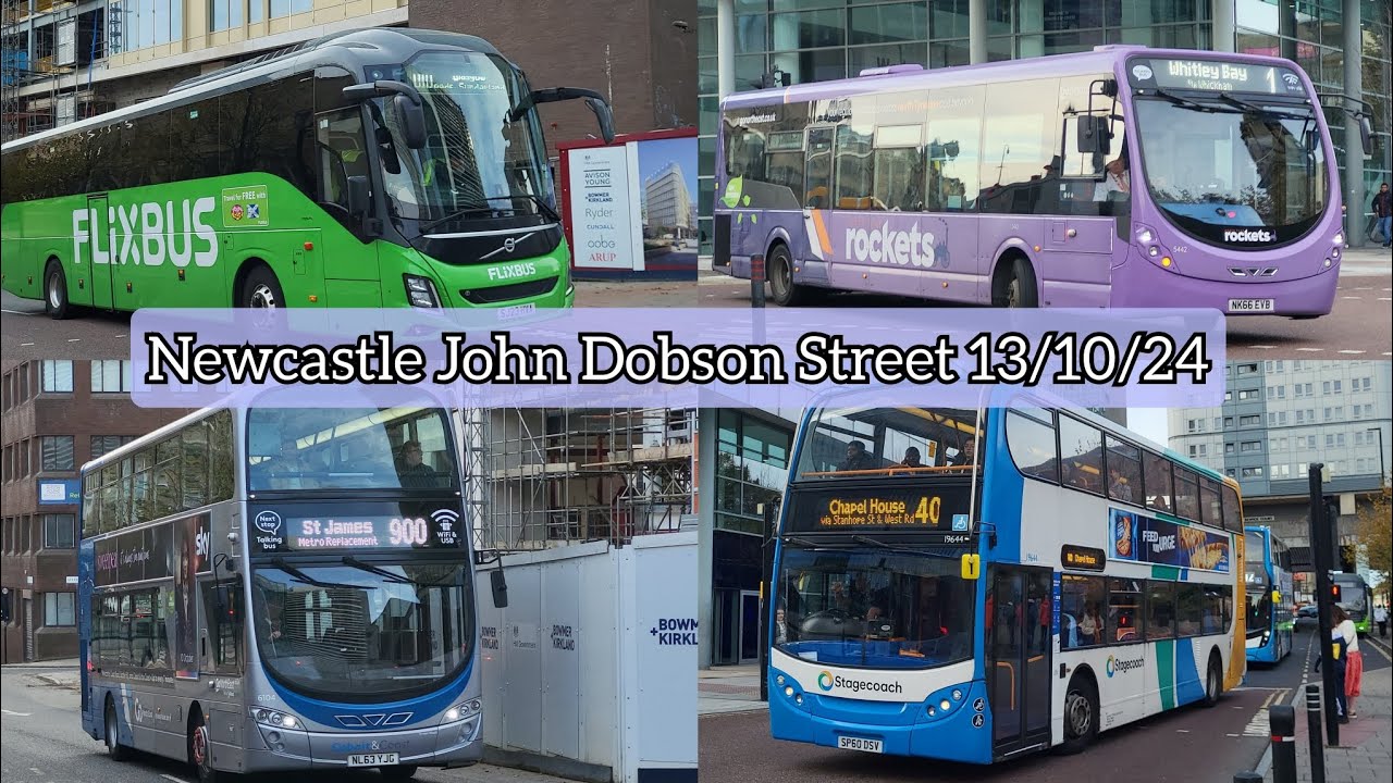 Buses at Newcastle John Dobson Street. | 13/10/24