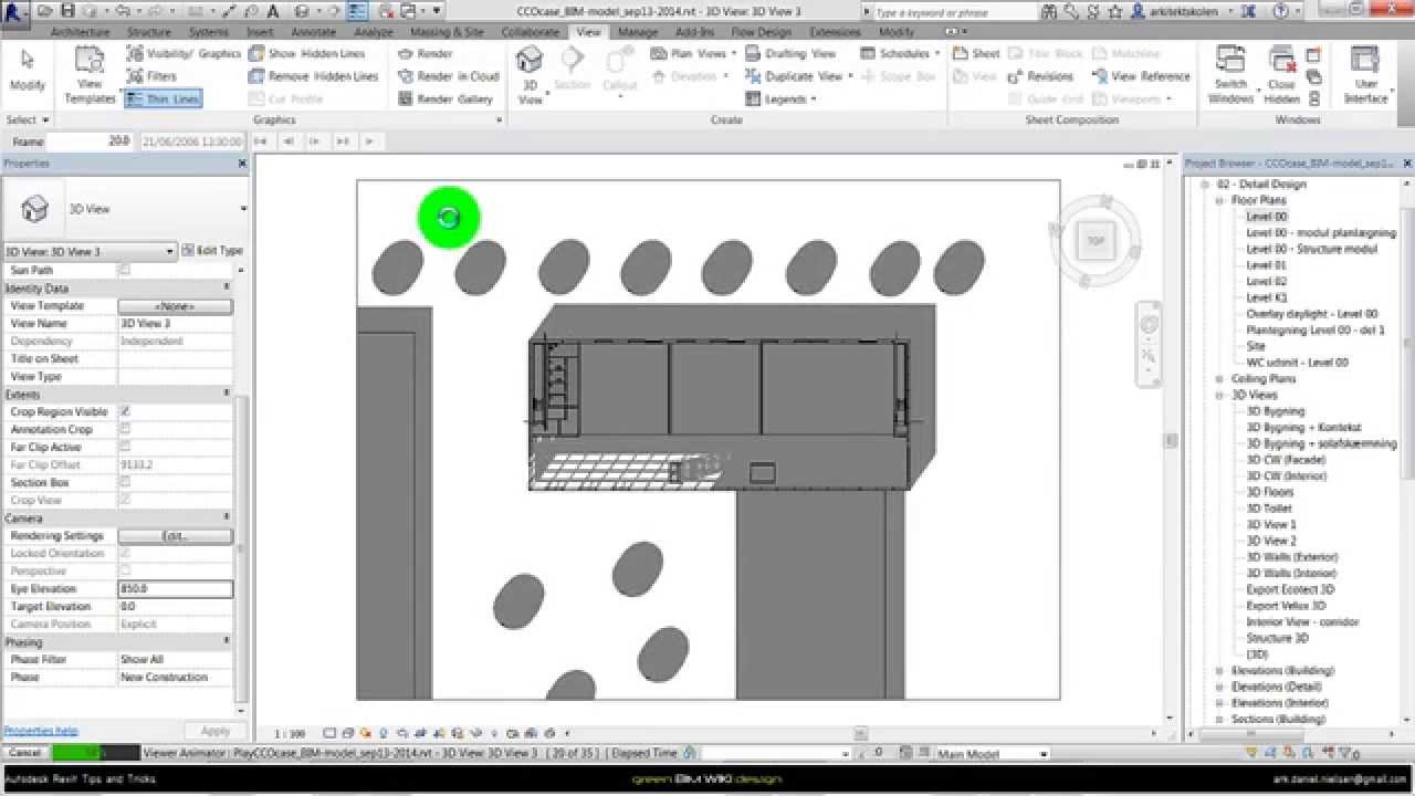 Autodesk Revit SA - Shadow studies in Floor Plan Views