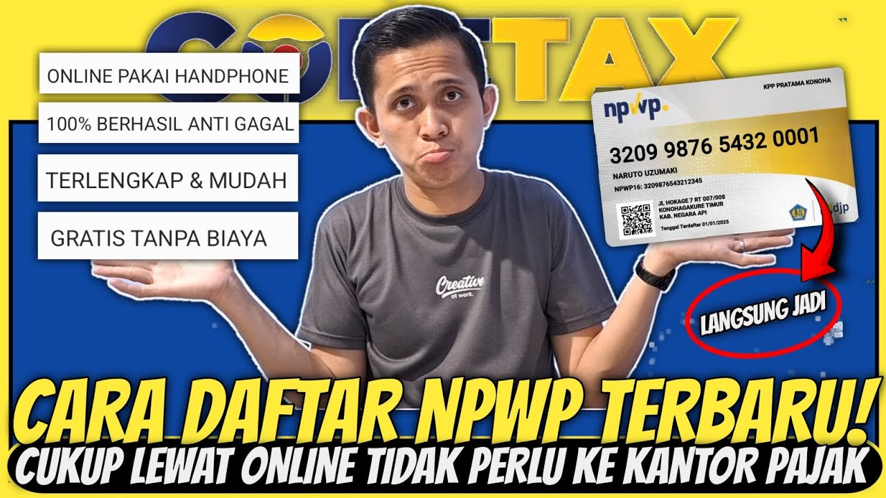 GRATIS!! Cara Daftar NPWP Online Lewat HP Terbaru 2025 ● Cara Membuat NPWP Online GRATIS