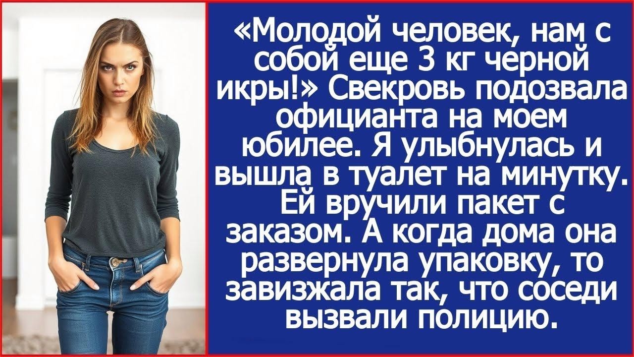 «Молодой человек, нам с собой еще 3 кг черной икры!» Свекровь подозвала официанта на моем юбилее