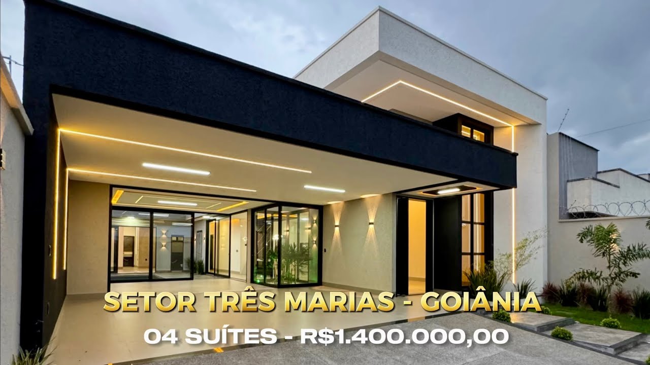 CASA A VENDA NO SETOR TRÊS MARIAS GOIÂNIA, R$1.400.000,00, 04 SUÍTES.