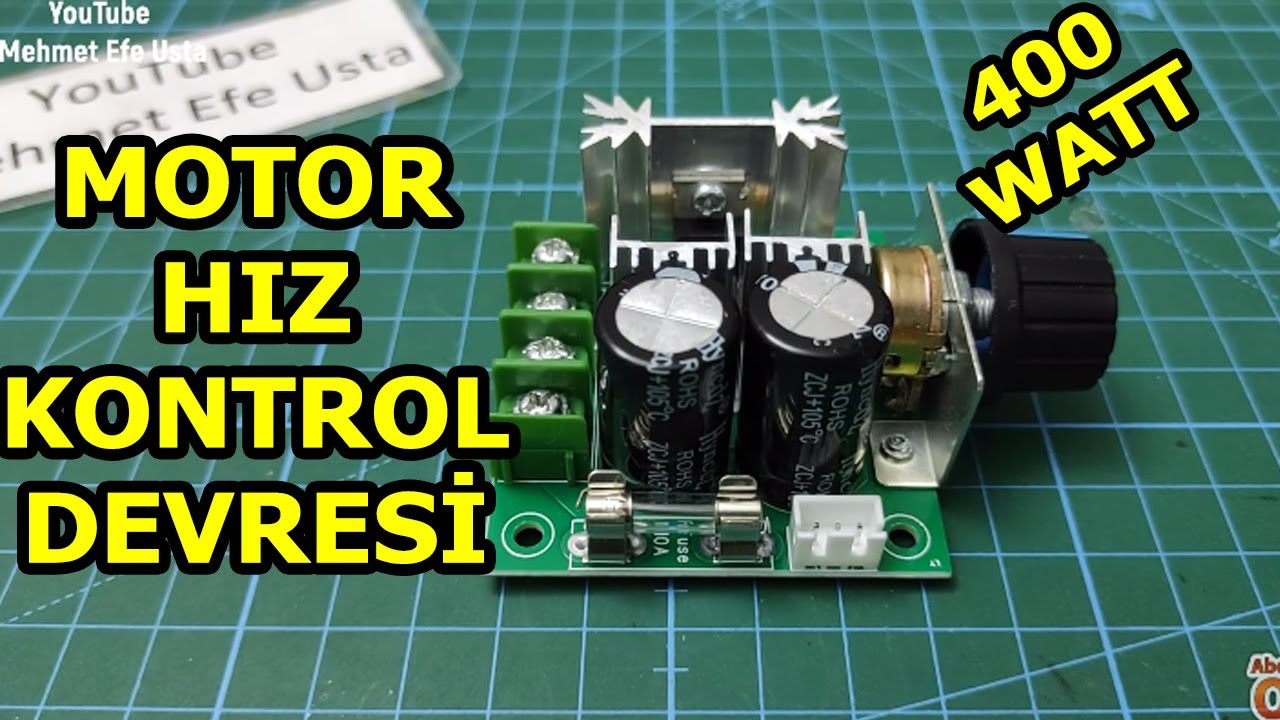 Motor Hız Kontrol Devresi, Dc Motor Hız Kontrolü, 12-40 volt 10 A 400 watt, DC Motor Speed Control