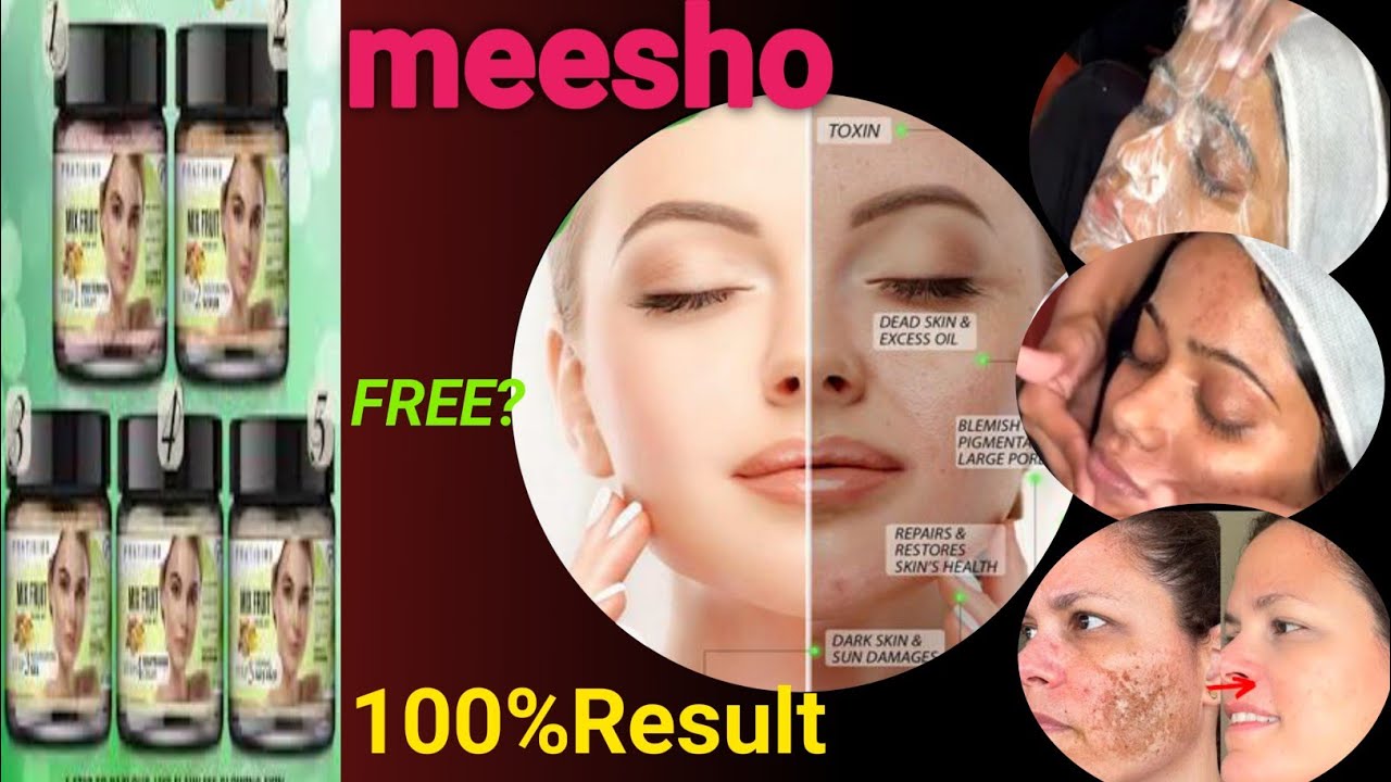 Best Facial Kit For Whitening And Glowing|Papaya Facial Kit Meesho Review|Pratibimb Papaya Facialkit