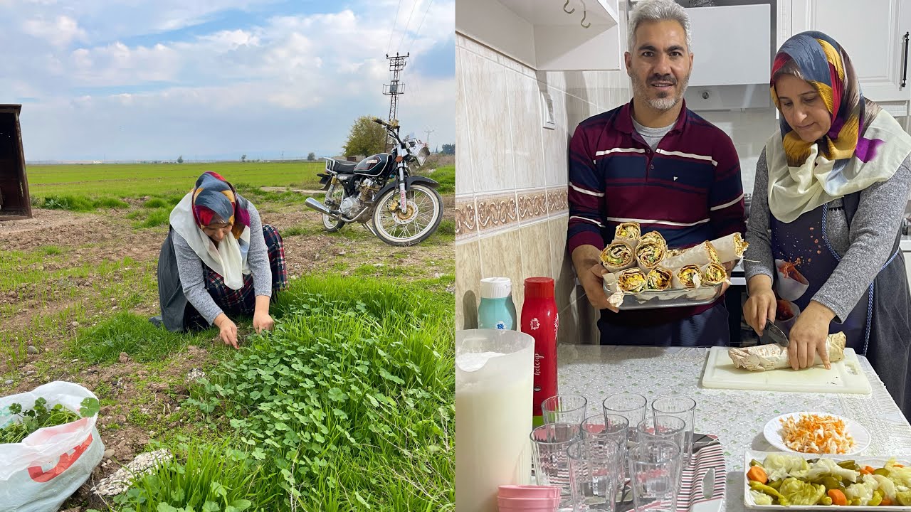 Evde Tavuk Döner Nasıl Yapılır ? Tarlada Ebegümeci Topladık~Köyde Doğal Yaşam