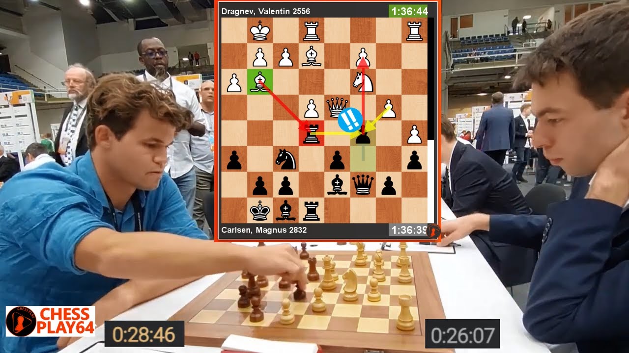 🎦 Carlsen's Brilliant Exchange Sacrifice | Dragnev vs Magnus Carlsen | Olympiad 2024