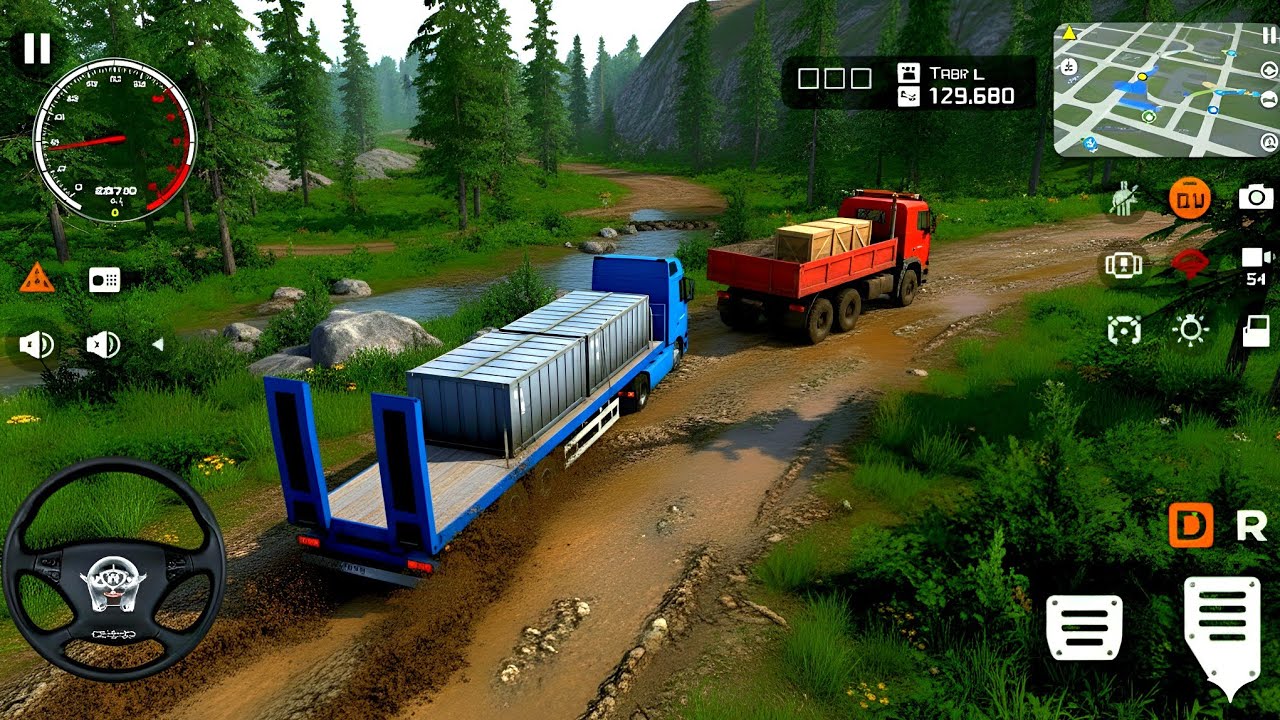 Bharat Benz Truck Offroad Driving Gameplay 🚛🔥 | Heavy Load Transport & Hill Climb Challenge