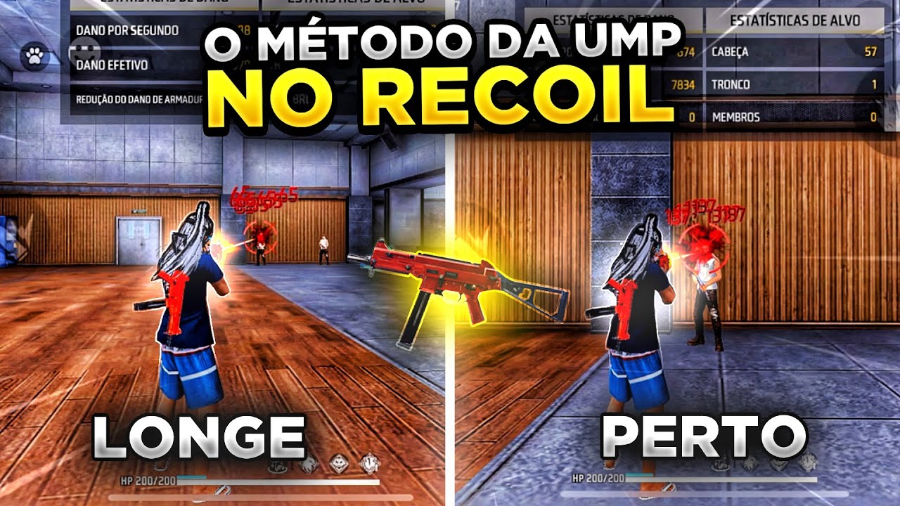 UMP NO RECOIL! COMO SUBIR CAPA COM SMG no FREE FIRE 🔥 (UMP, MAC10, MP5, THOMPSON, MP40, BISÃO)