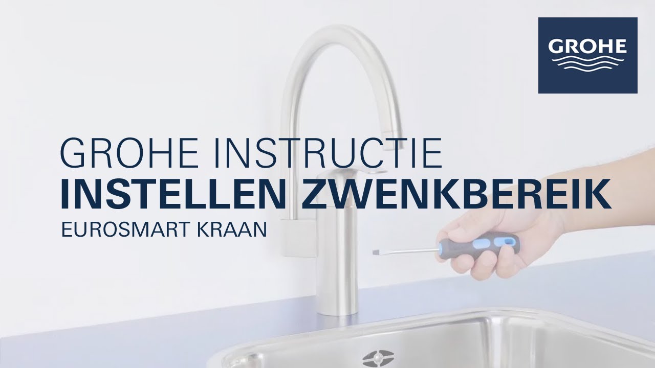 Het draaibereik van de keukenkraan wijzigen