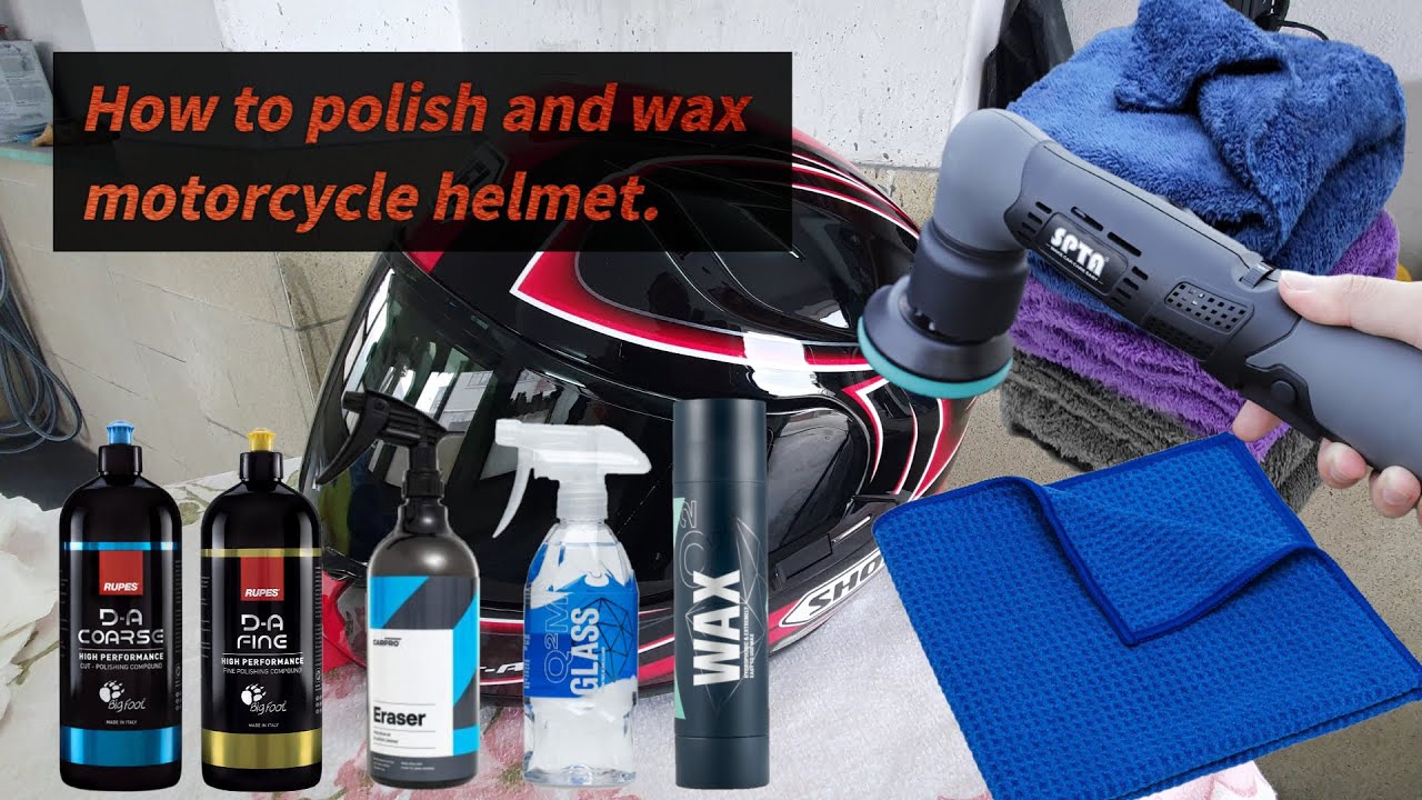 How to Polish & Wax Motorcycle helmet.