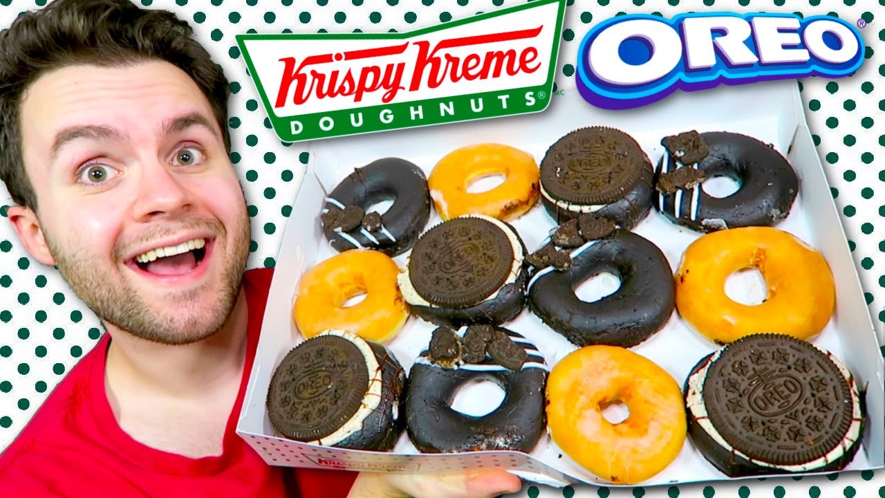 Krispy Kreme's NEW Oreo Cookie Doughnuts REVIEW!