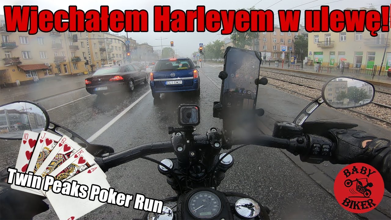 Wjechałem Harleyem w ulewę! | Gra Miejska Twin Peaks Poker Run