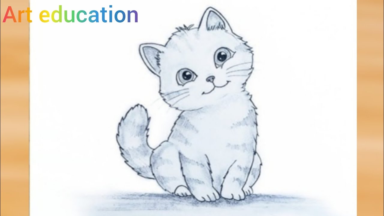 How to Draw Cute Cat for beginners step by step #step by step art tutorial 