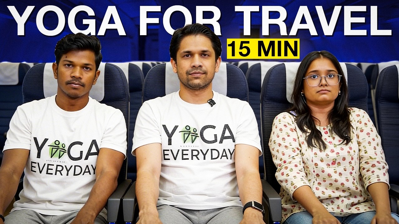 15-Min Travel Yoga for Stiff Body After Long Sitting | Saurabh Bothra Yoga
