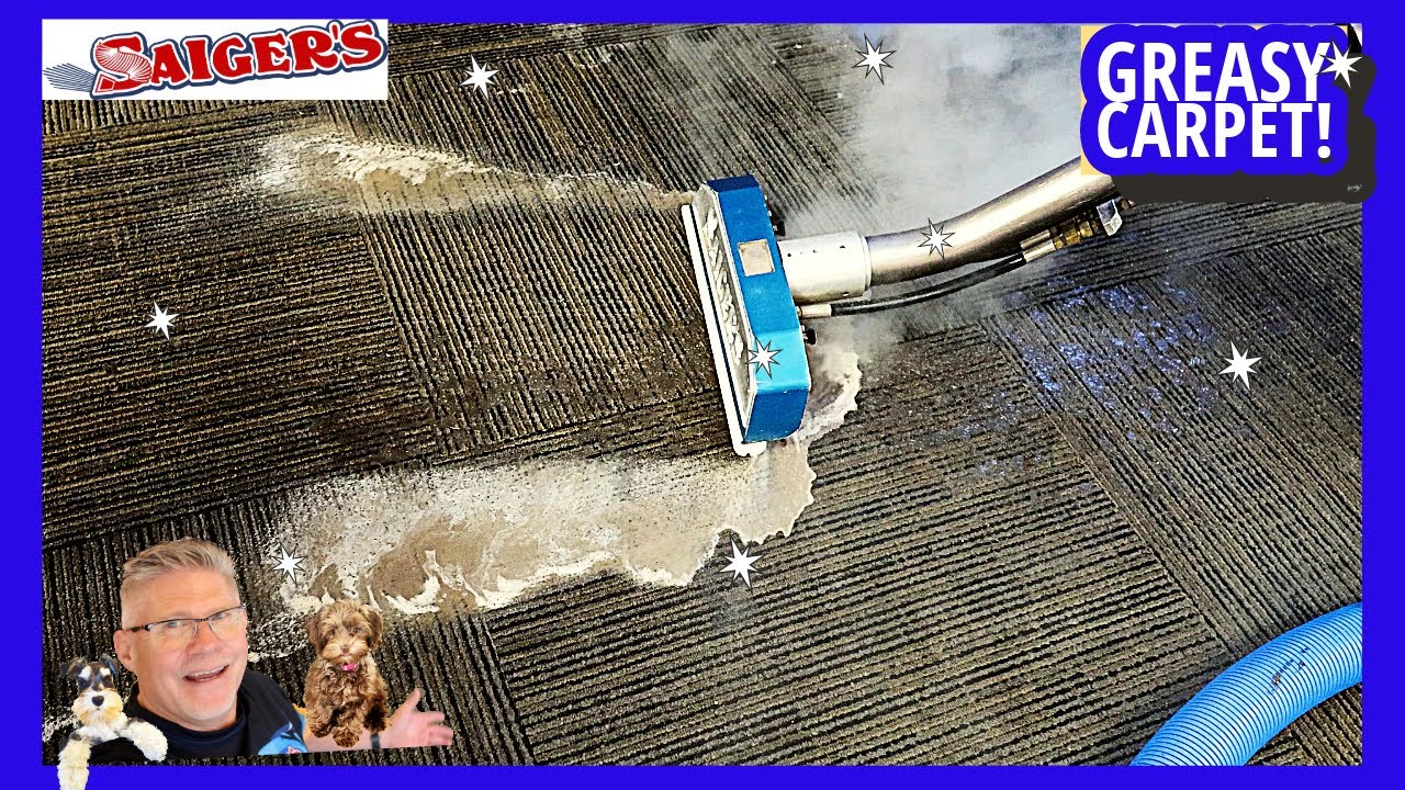 How WE Clean Greasy Gum-Filled Carpet Cleaning Job!