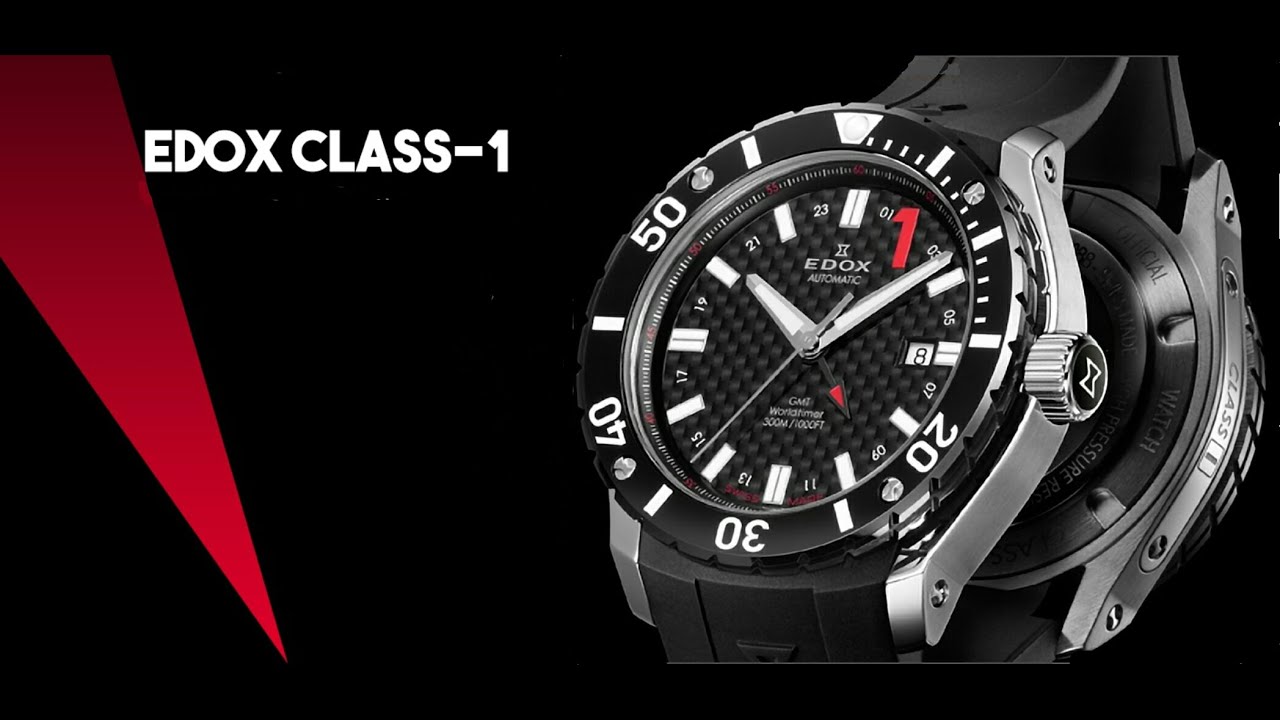 Часы первого класса! Edox Class-1 GMT Worldtimer