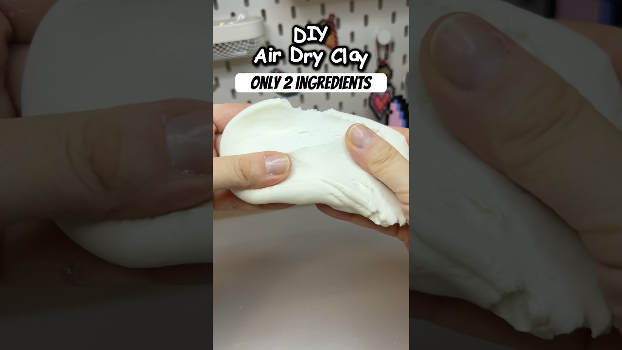 DIY Air Dry Clay with 2 Ingredients! | Easy Soft Dough Recipe #diyclay #easydiy #diyideas