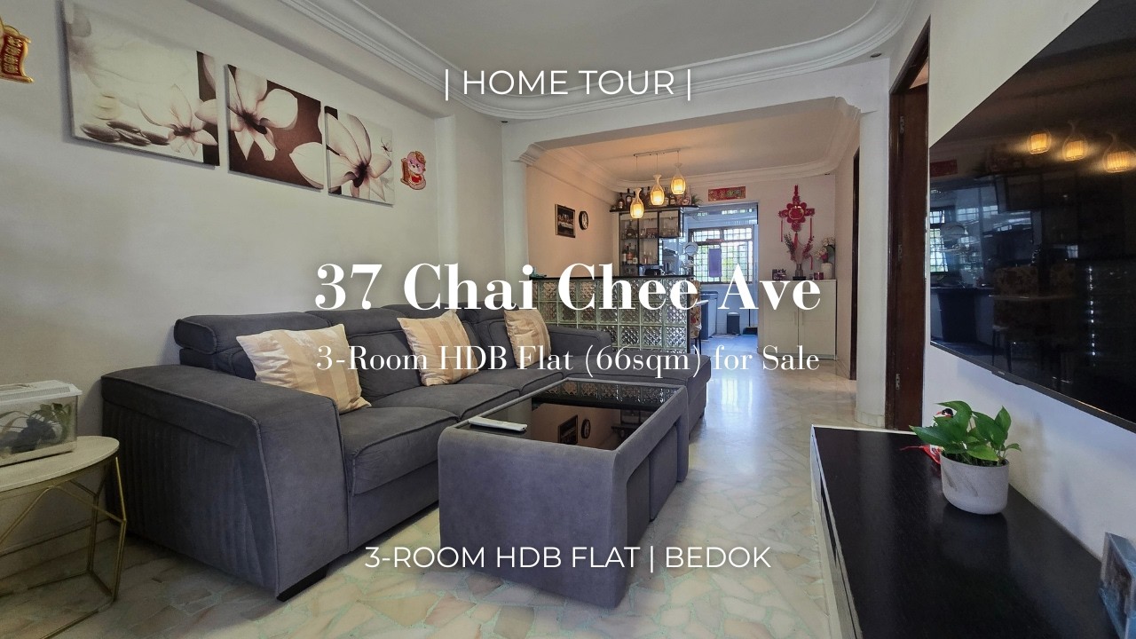 3-Room HDB with Utility room (66sqm) | 37 Chai Chee Ave | Walk to Bedok MRT | SOLD by @BedokHomes
