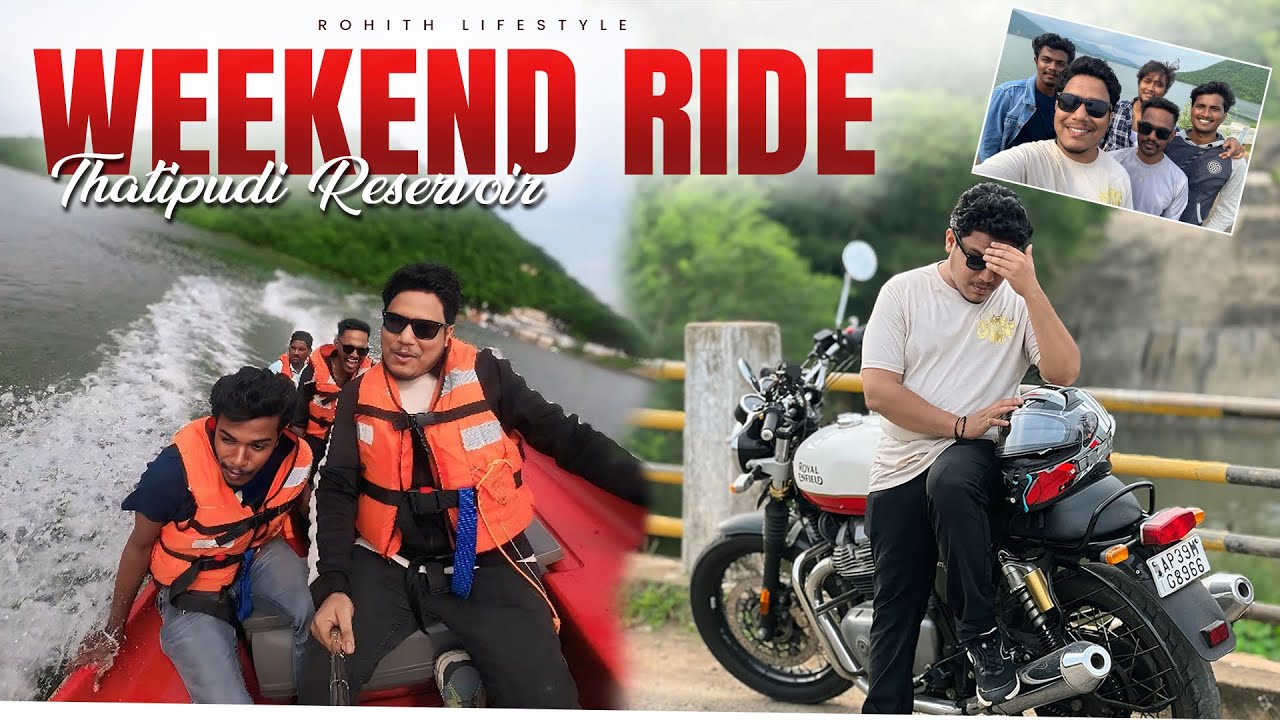 Weekend Ride to Thatipudi Reservoir || Boating with Boys || Boat chala Risk || #vizag #travel #boat