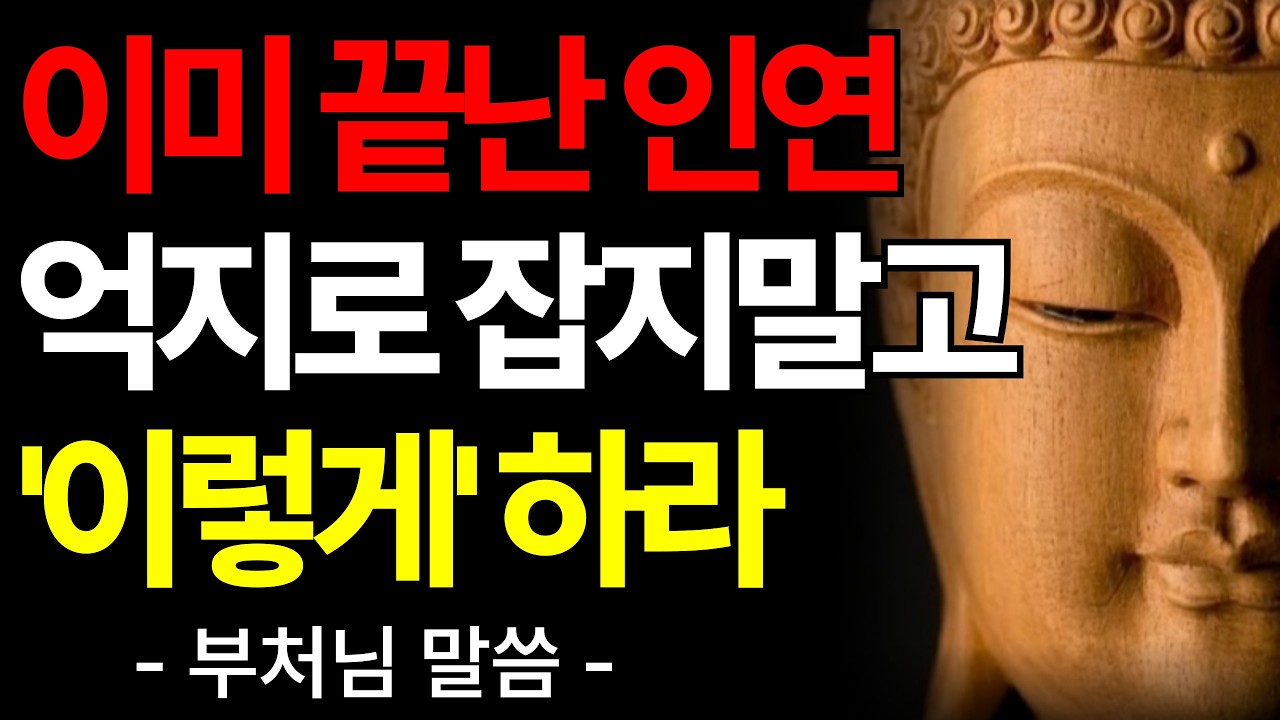 한번 끝난 인연은 붙잡지 마라 | 멀어진 사람을 다시 찾을 필요가 없는 이유 | 자면서 듣는 부처님 말씀 | 석가모니 | 불교 명언 | 불교 오디오북