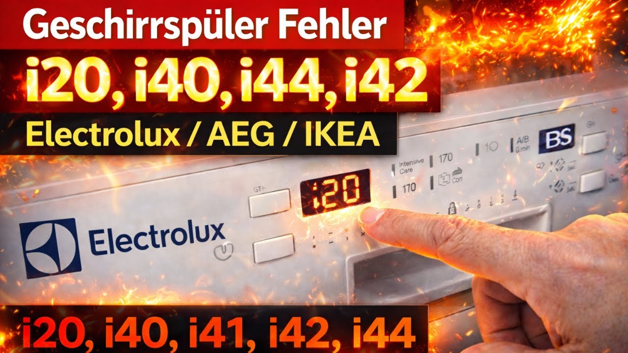 Geschirrspüler Fehler i20, i40, i44 beheben 🔧 Electrolux, AEG & IKEA