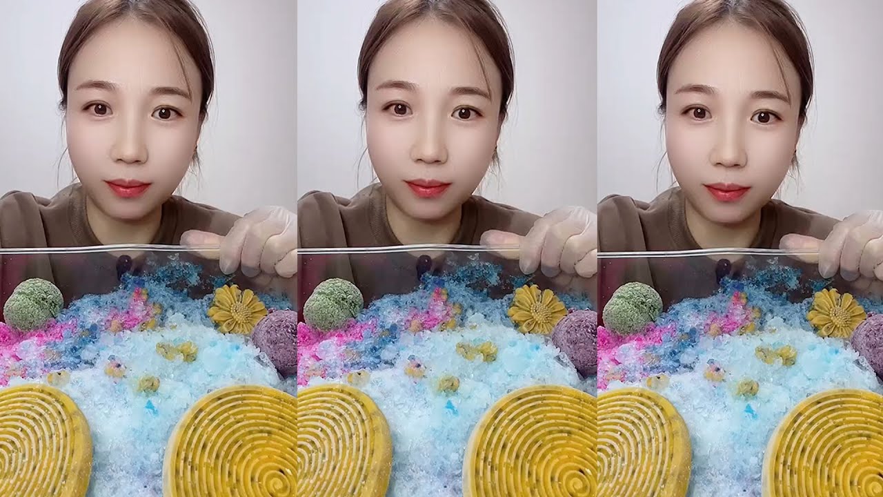 QIAN EATING ICE / MUKBANG ICE / 吃冰😈小达人😈燕子 #mukbang #asmrsounds