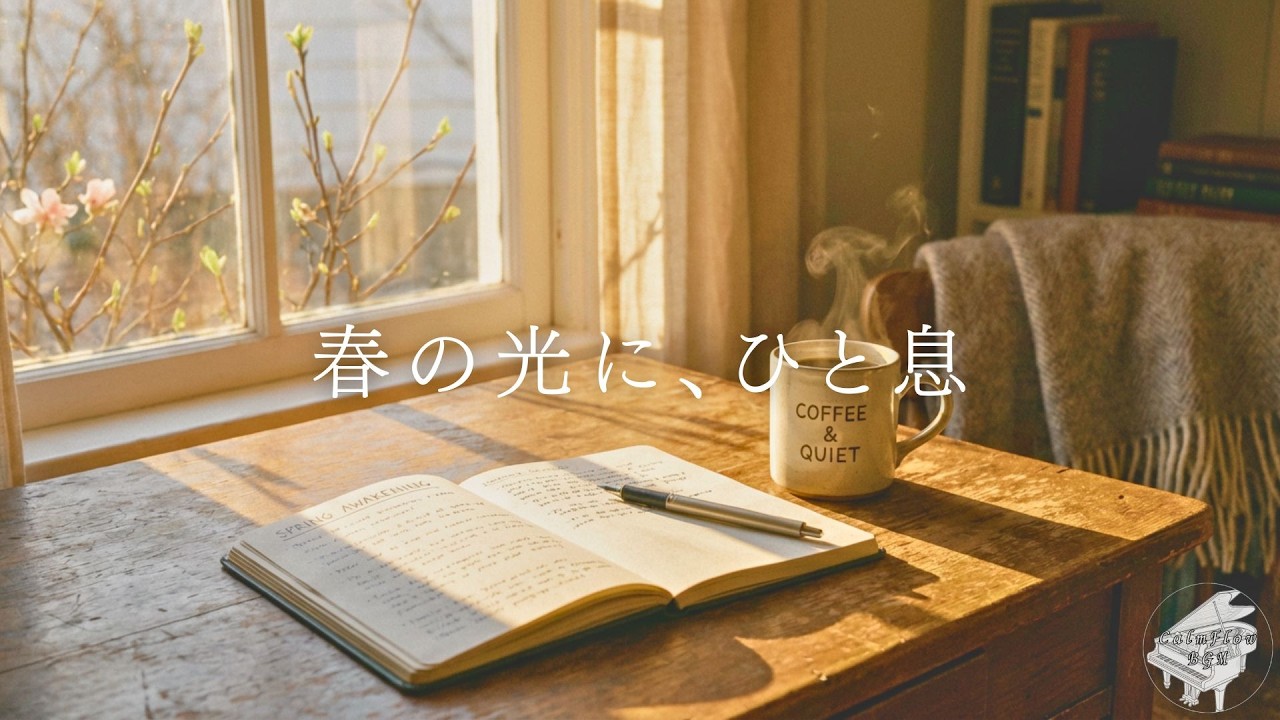 春の光に、ひと息｜朝の癒しピアノ・リラックスBGM・作業用・寄り添う言葉・静かなインスト音楽