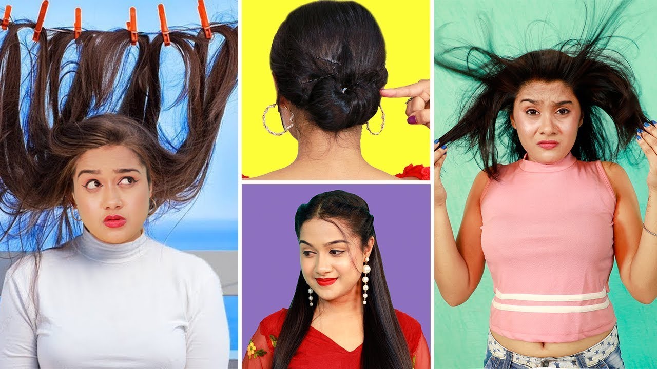 লম্বা চুল VS ছোট চুল PROBLEMS ও অসাধারণ কিছু LIFE HACKS | Funny Situations Every Girl Can Relate