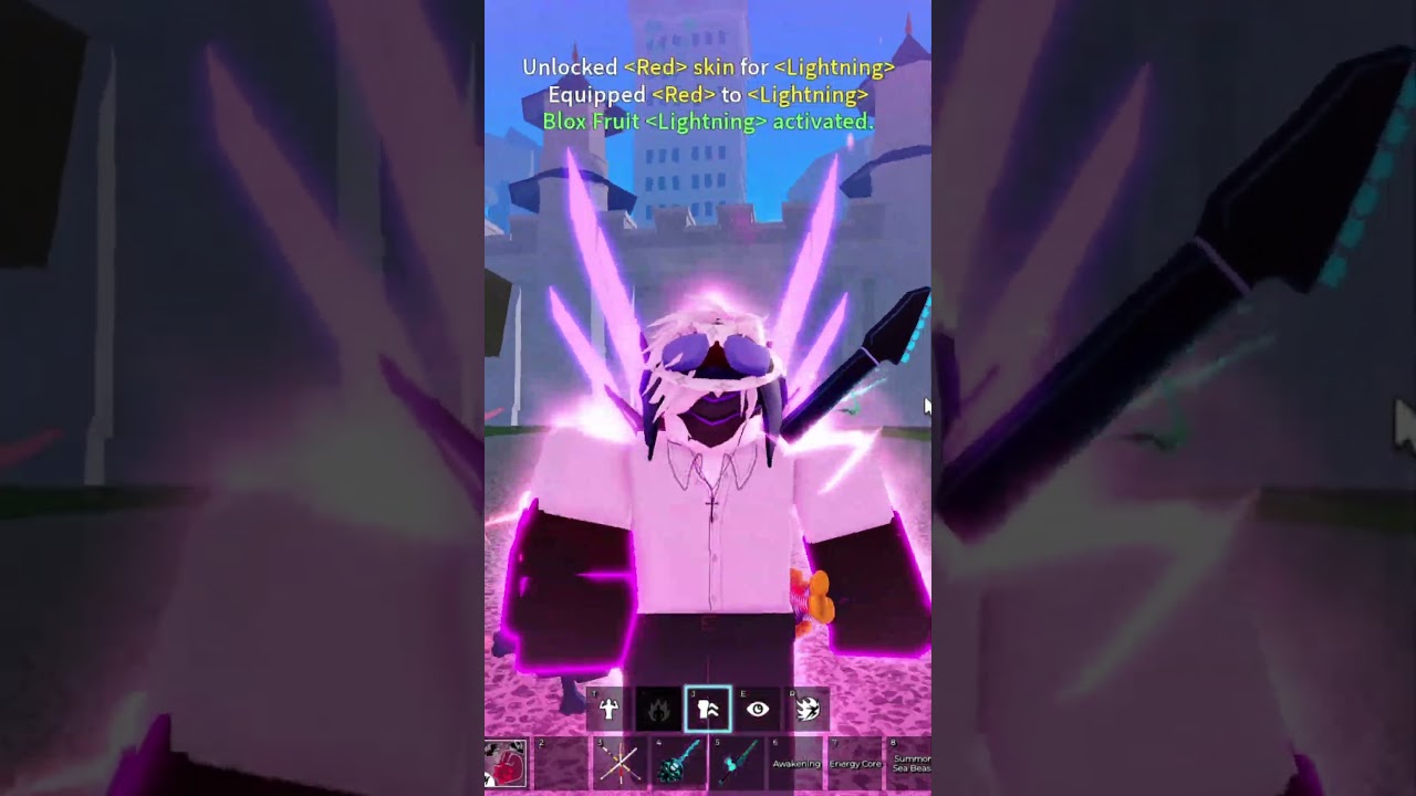 Only Red Combo (Red Lightning) Blox Fruits #roblox