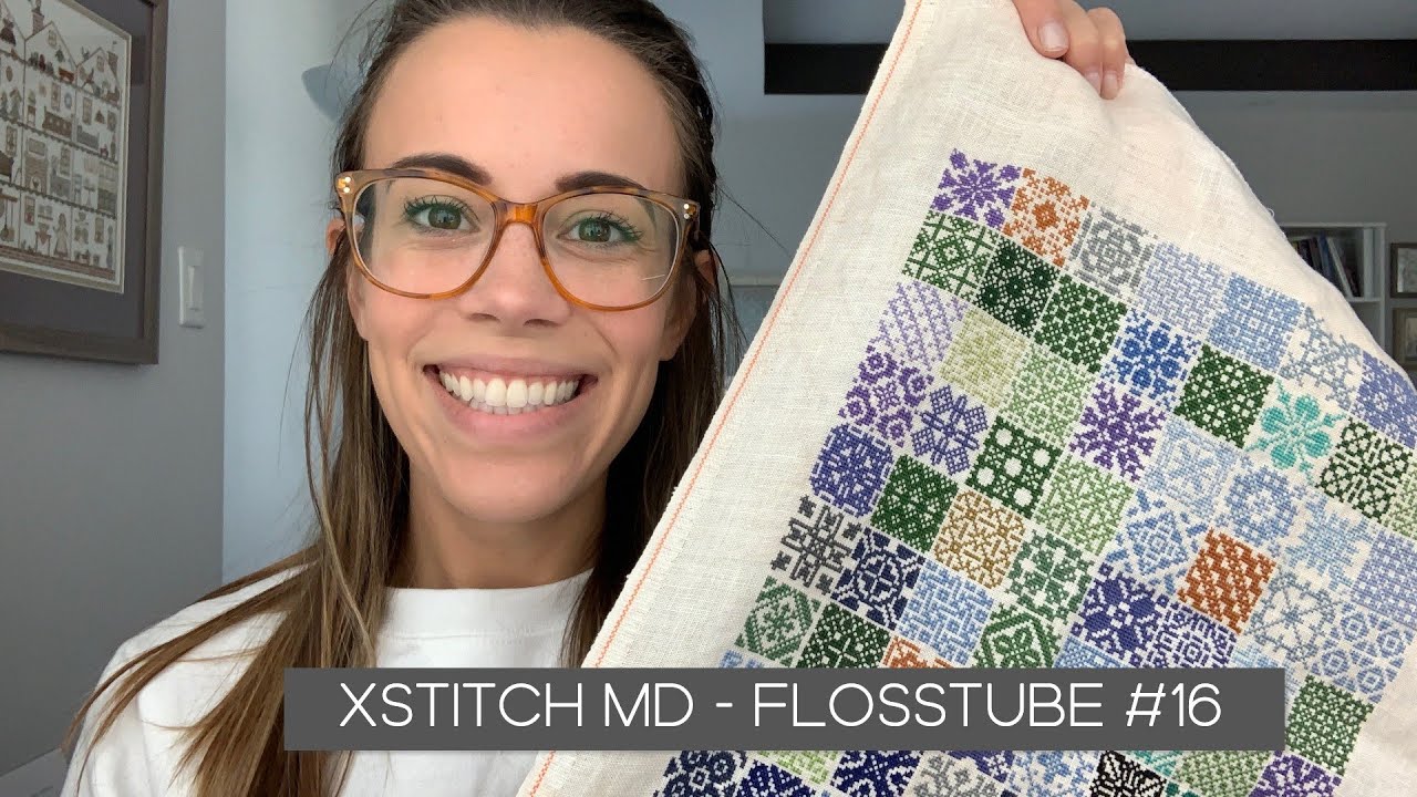 Xstitchmd: Flosstube #16 - STITCHING ALL THE INK CIRCLES DESIGNS AND LOTS OF KNITTING & YARN HAUL!