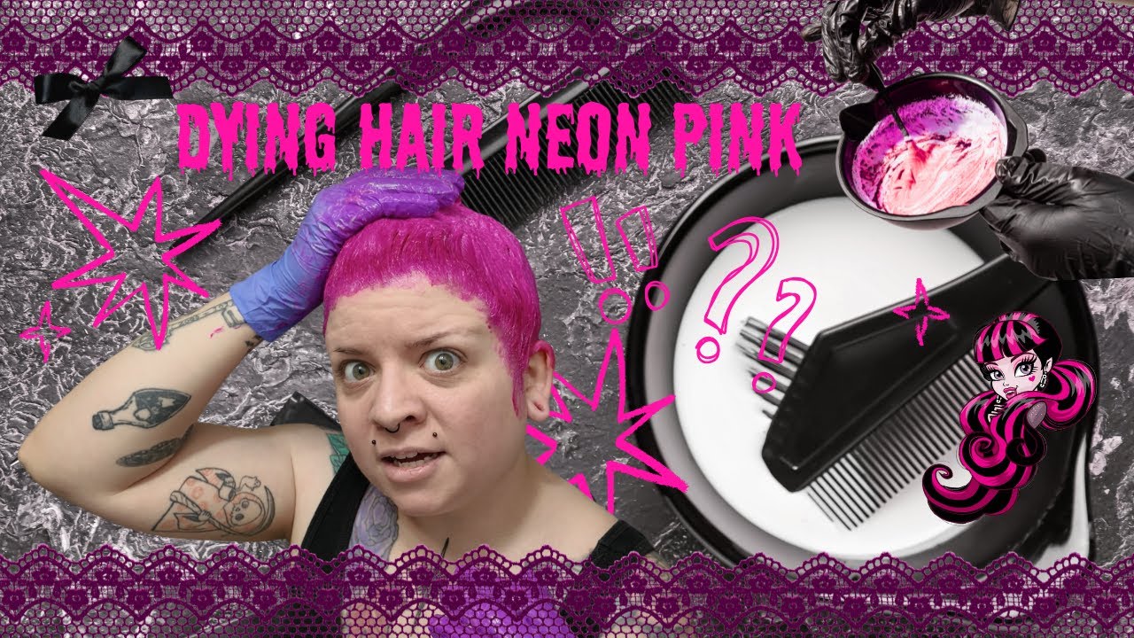 Dying my hair UV REACTIVE NEON PINK?! || Lunar Tides Neon Dragonfruit