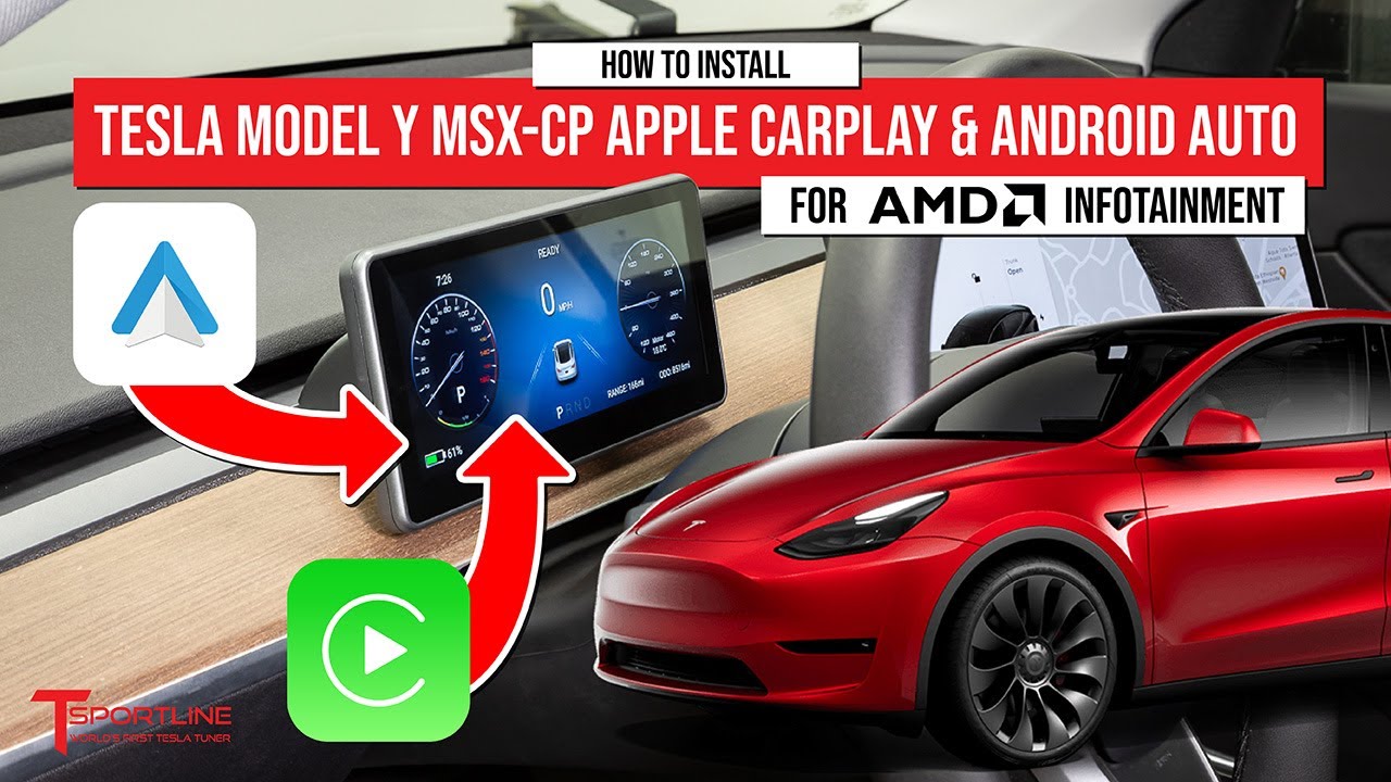 How to Install Tesla Model Y MSX-CP Apple CarPlay & Android Auto for the AMD Infotainment