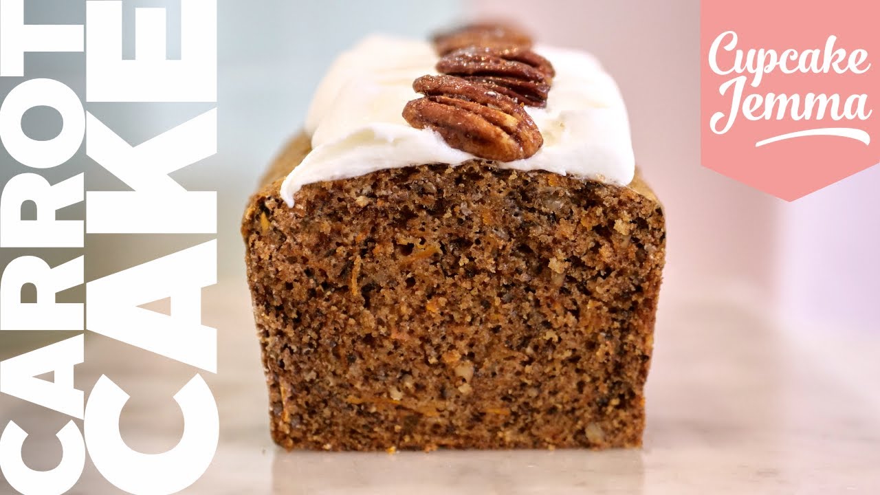 Classic Carrot Loaf Cake Recipe with Cream Cheese Frosting | Cupcake Jemma