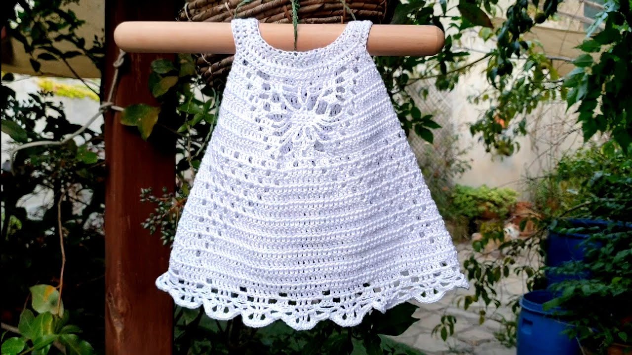 VESTIDO NIÑA A CROCHET FACIL.....(mirar primero todo el video, hay cambios)