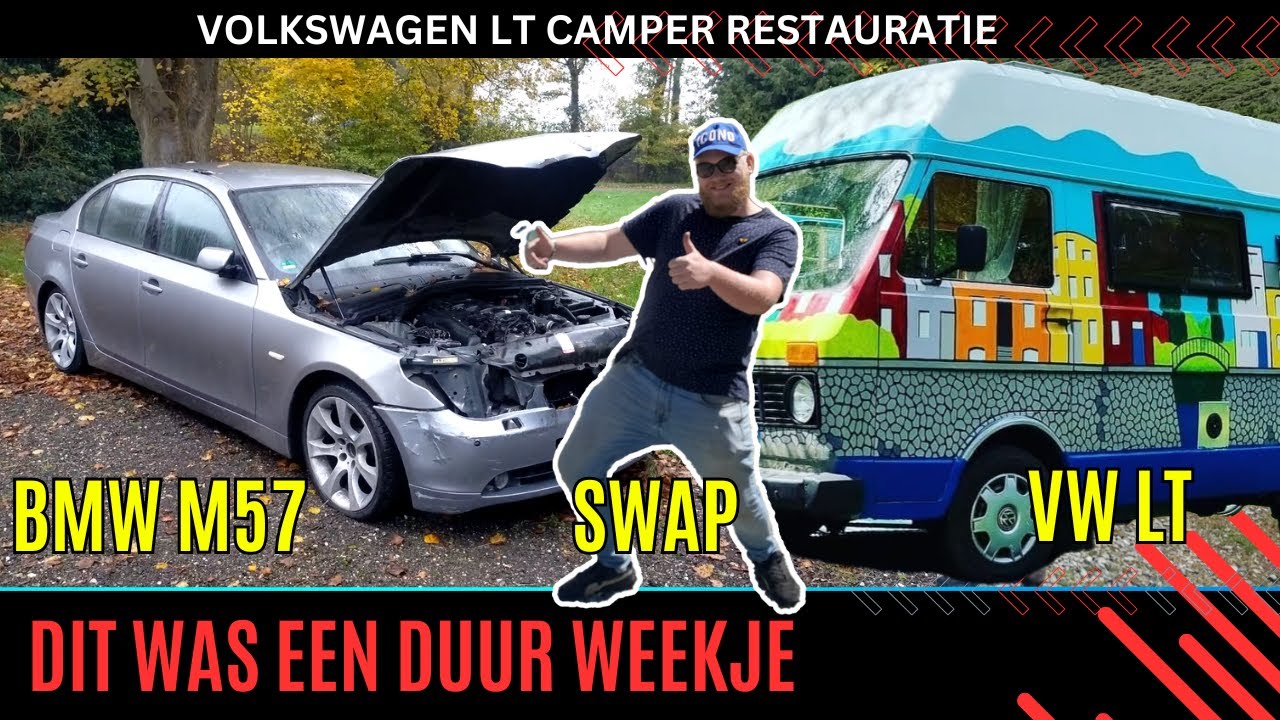 Werkplaats Vlog 15 VW LT camper restauratie, voorbereiding BMW M57 swap avontuur in Duitsland