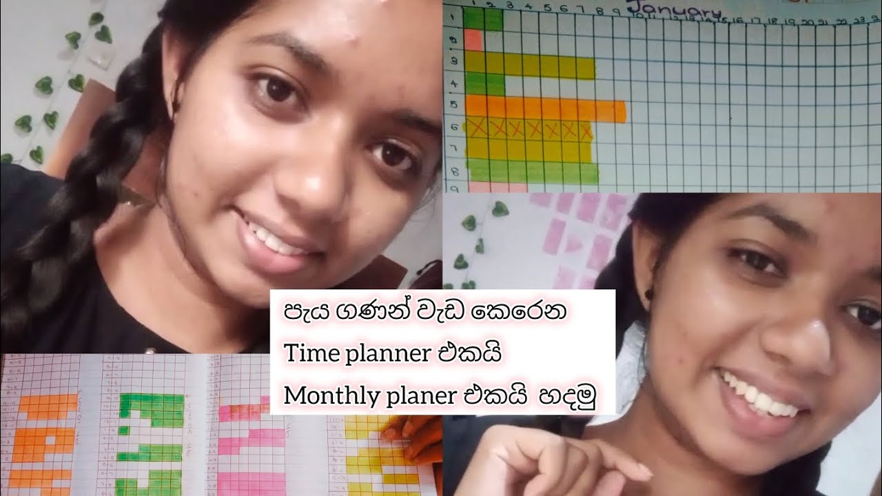 එක දිගට හැමදාම පැය ගණන් වැඩ කරන රහස🧖‍♀💪Time planner |Monthly planner |Lets make✔️#productive #study 