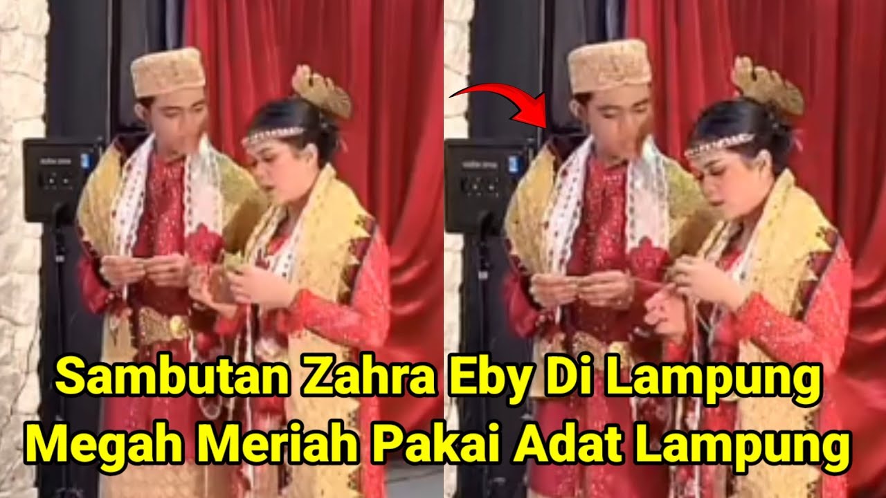 Heboh! Sambutan Zahra Eby Di Lampung Di Sambut Meriah Memakai Adat Lampung !