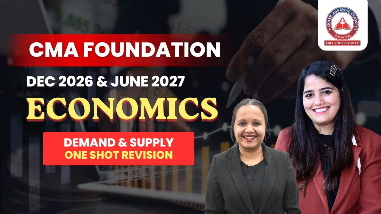 CMA Foundation Economics | Demand & Supply One Shot Revision L1 | June 2026 & Dec 2026