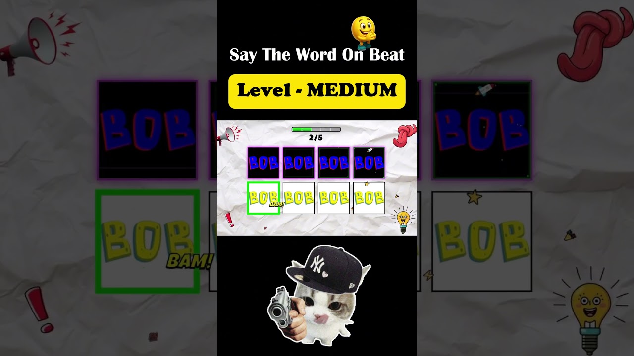 Say The Word On Beat #19 | Level - MEDIUM #SayTheWordOnBeat #games