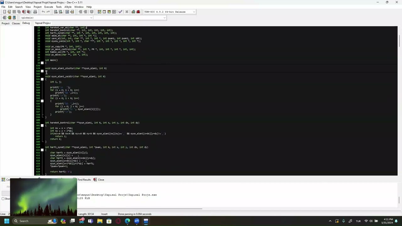 Yapısal Programlama Projesi