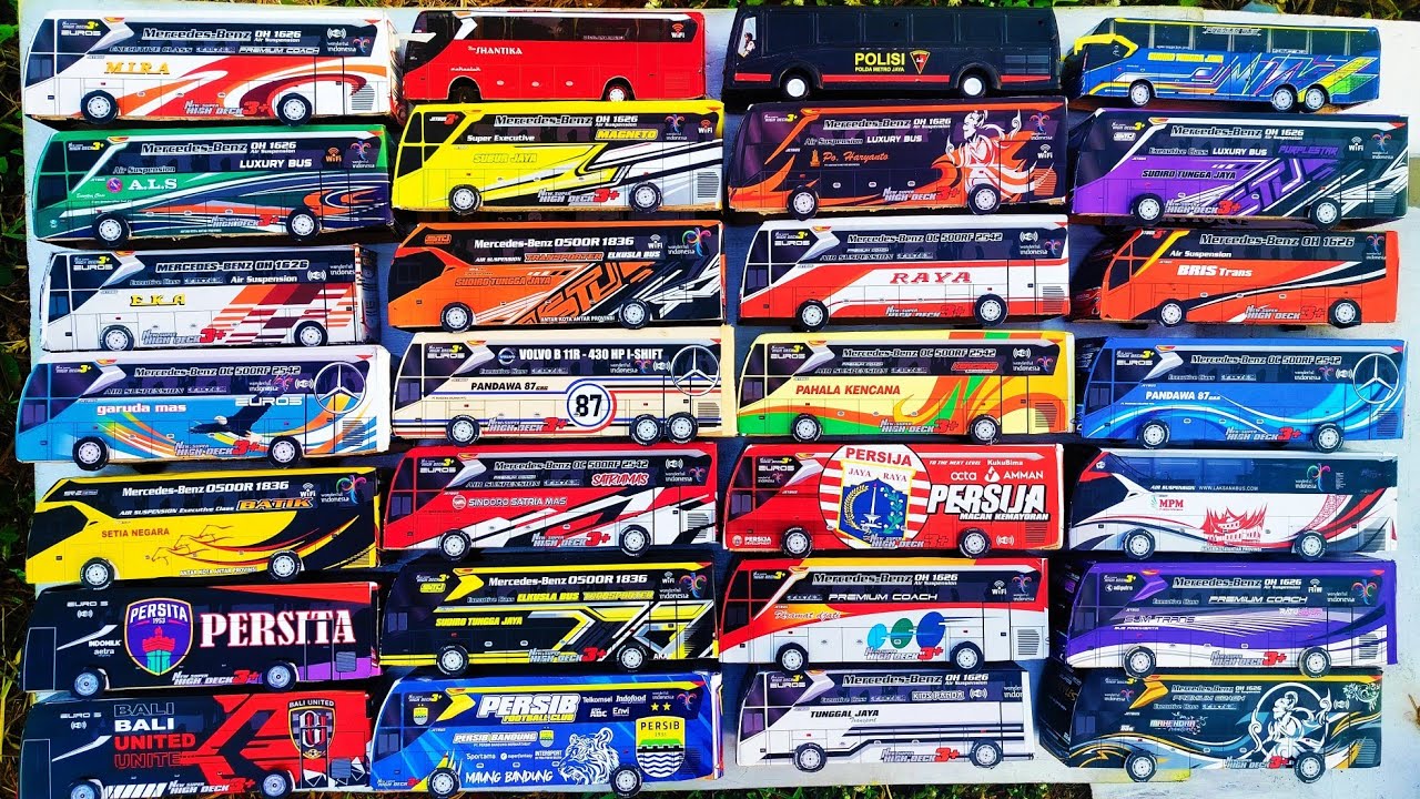 Bus PO Hariyanto, bus Mahendra, bus polisi, bus Pandawa 87, bus cepat Eka, bus Mira, Raya, Shantika