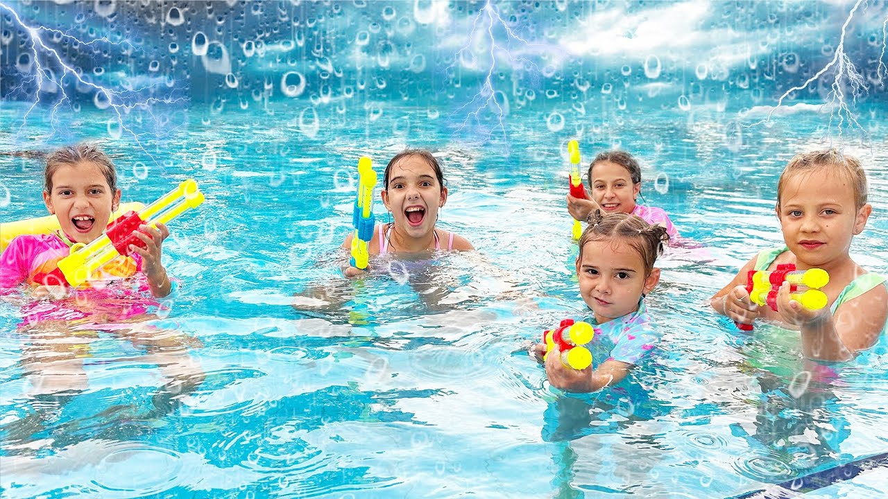 🌪️ FURTUNA PUTERNICĂ la PISCINĂ în ORADEA 🏙️ Petrecere SURPRIZĂ 🥳 La mulți ani, Bianca ❗️