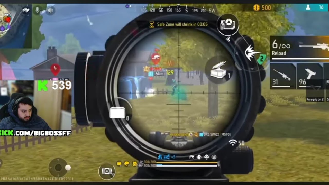 فري فاير: شاهد ردة فعل BIGBOSS على سكواد اقوى كوفر في سيرفر HAWK 😰💥🐉
