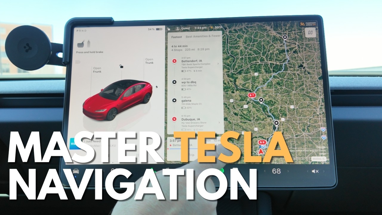How to Master Tesla Navigation Routes - Waypoint and Grok AI