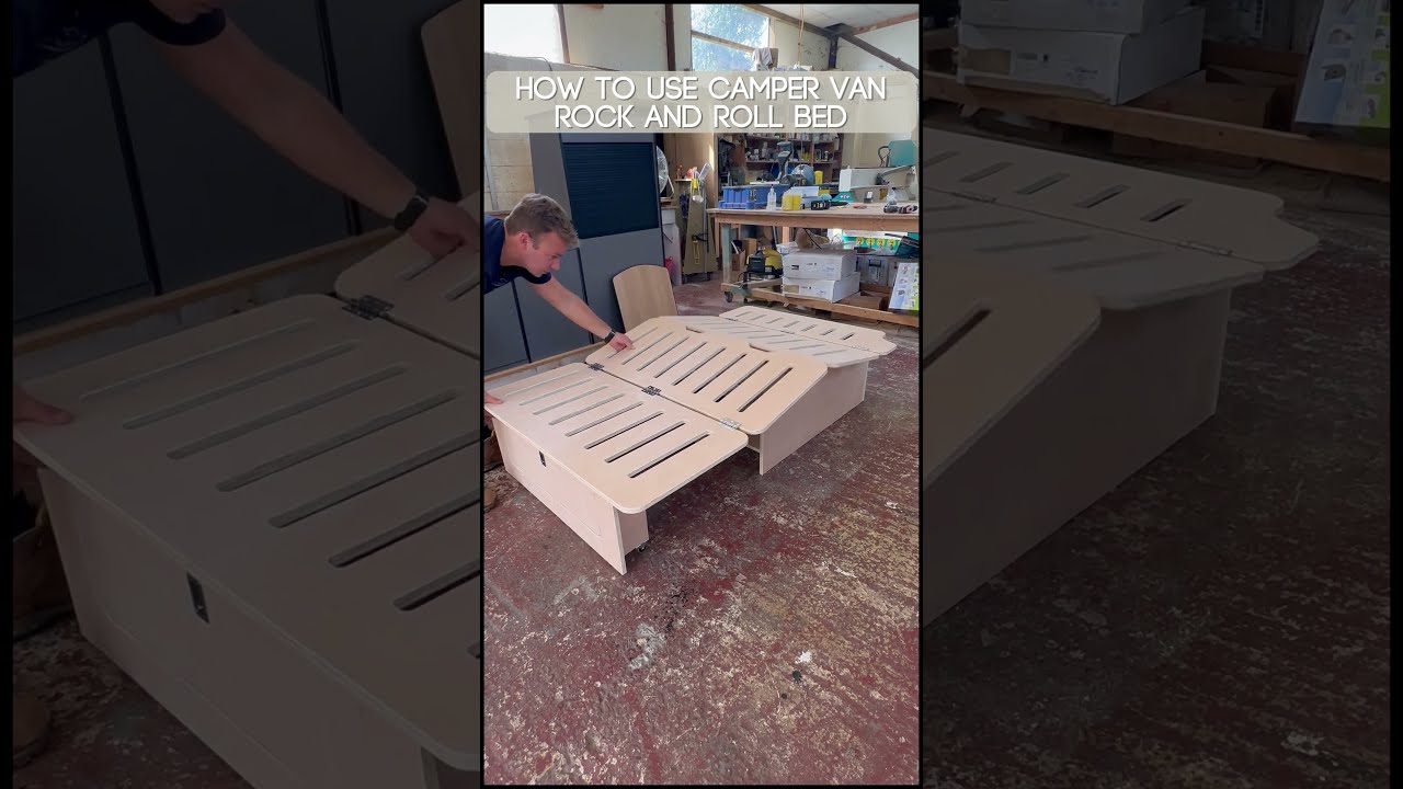 How to Use a Campervan Rock and Roll Bed (In 30 Seconds) #vwcamper #campervans #camper  #diycamper