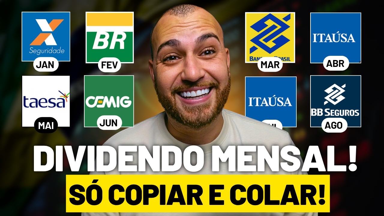 MONTEI UMA CARTEIRA DE A&Ccedil;&Otilde;ES PARA VOC&Ecirc; RECEBER DIVIDENDOS TODOS OS MESES! PASSO A PASSO!