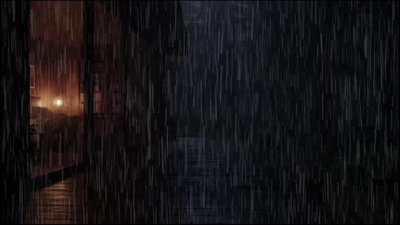 Rainy Night in a Forest Cabin 🌲 | Soft rain ambience with steady rain sounds for deep relaxation