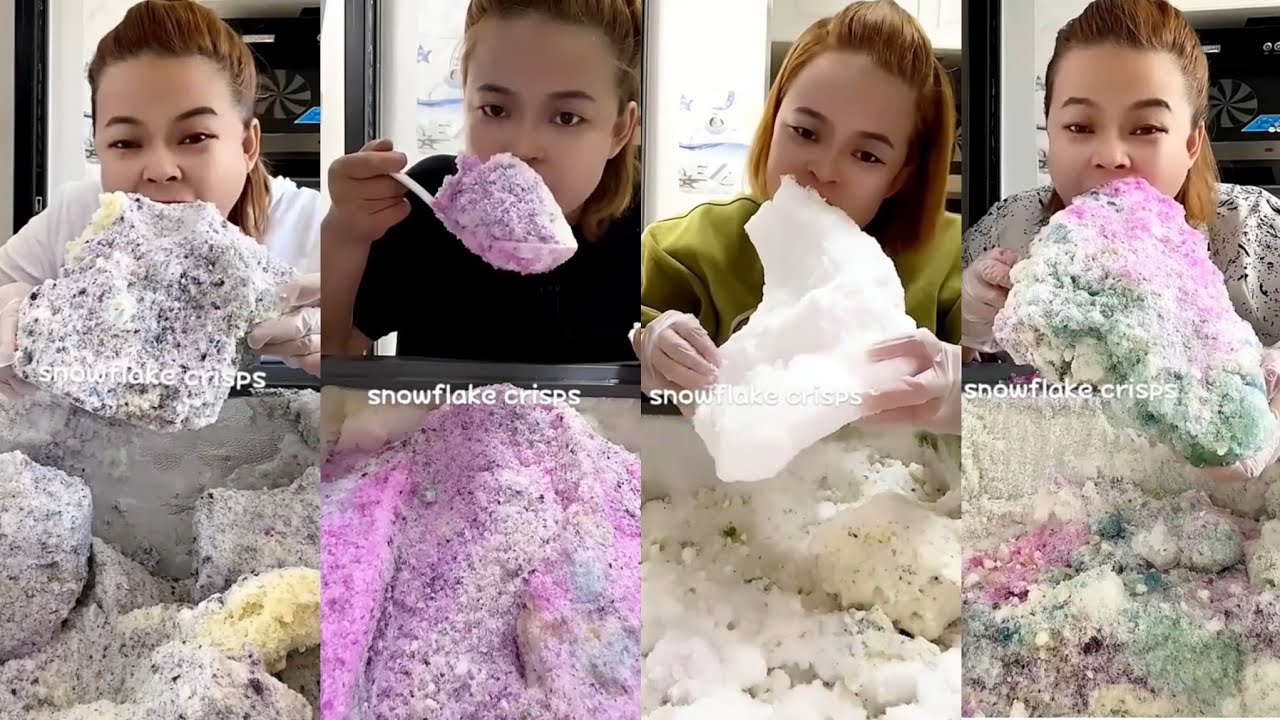ASMR her mixed ice eating only bites part 2