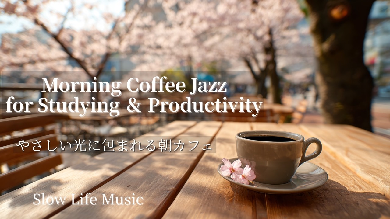 Morning Coffee Jazz for Studying & Productivity｜やさしい光に包まれる朝カフェ【春カフェ・作業用BGM】