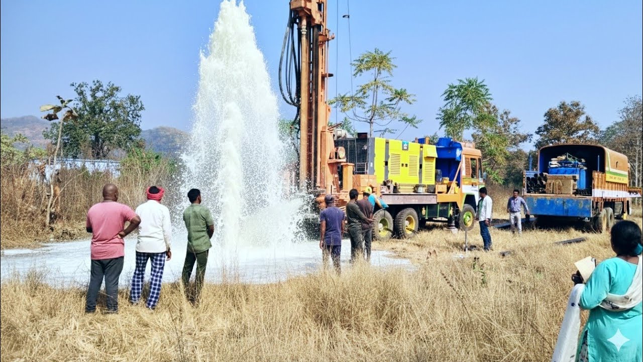 Borewell Drilling - 5 HP Motor 190 Feet Deep boring With Water Test | Coconut Water Check