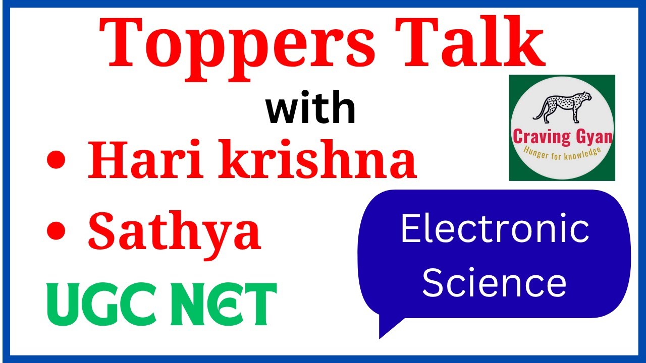 Toppers' Talk - UGC NET Electronic Science (June 2025) | Craving Gyan